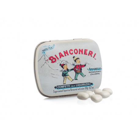 Bianconeri liquirizia confettata alla menta Amarelli 20gr