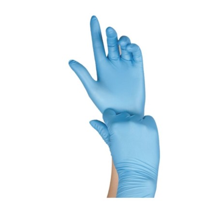 Innoliving Medifit Guanti monouso in nitrile azzurro senza polvere
