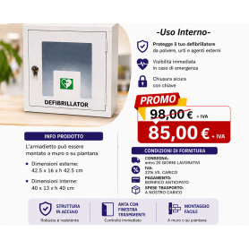 Armadietto per defibrillatore -Uso Interno-