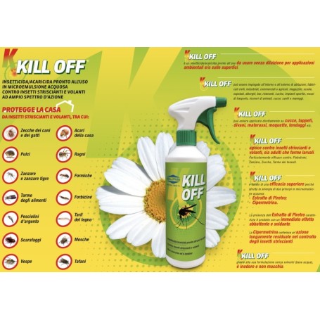 Kill Off Spray 500 ml – Insetticida Acaricida ad Ampio Spettro